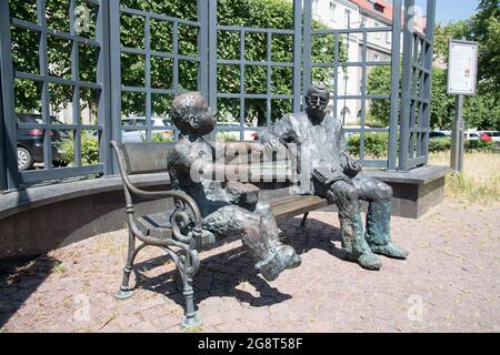 Gunter Grass Monument à Gdansk, Pologne. 23 juin 2021 © Wojciech Strozyk / Alamy stock photo *** Légende locale *** Banque D'Images