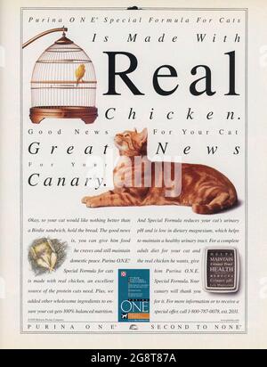 Publicité pleine page de Life Magazine, numéro de décembre 1998, États-Unis Banque D'Images