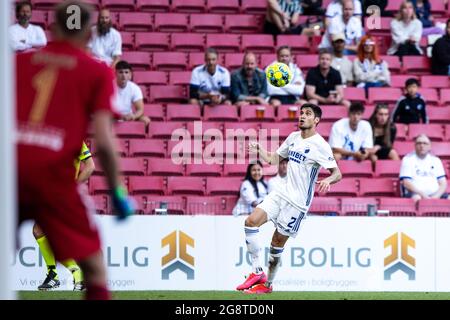 Copenhague, Danemark. 22 juillet 2021. Kevin diks (2) du FC Copenhague vu lors du match de la Ligue de conférence Europa entre le FC Copenhague et Torpedo-Belaz Zhodino à Parken à Copenhague, Danemark. (Crédit photo : Gonzales photo/Alamy Live News Banque D'Images