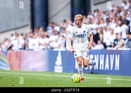 Copenhague, Danemark. 22 juillet 2021. Victor Kristiansen (34) du FC Copenhague vu lors du match de la Ligue de conférence Europa entre le FC Copenhague et Torpedo-Belaz Zhodino à Parken à Copenhague, Danemark. (Crédit photo : Gonzales photo/Alamy Live News Banque D'Images