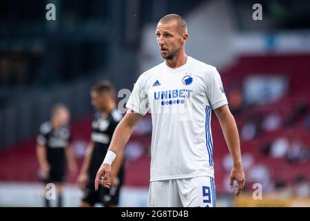 Copenhague, Danemark. 22 juillet 2021. Kamil Wilczek (9) du FC Copenhague vu lors du match de la Ligue de la Conférence Europa entre le FC Copenhague et Torpedo-Belaz Zhodino à Parken, Copenhague, Danemark. (Crédit photo : Gonzales photo/Alamy Live News Banque D'Images