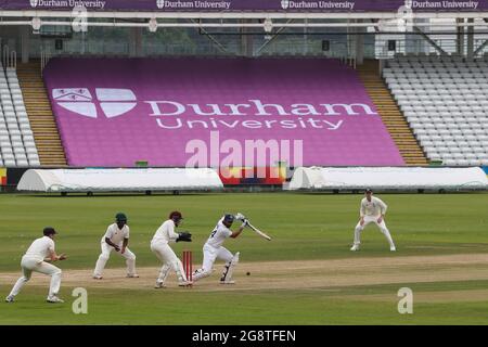 CHESTER LE STREET, ROYAUME-UNI. 22 JUILLET UNE vue générale de l'action pendant le Tour Match entre County Select XI et l'Inde à Emirates Riverside, Chester le Street le jeudi 22 juillet 2021. (Credit: Mark Fletcher | MI News) Credit: MI News & Sport /Alay Live News Banque D'Images