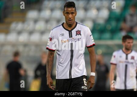 Dublin, Irlande. 22 juillet 2021. Sonni Nattestad de Dundalk lors de la deuxième partie de qualification de l'UEFA Europa Conference League, match de la 1re jambe entre Dundalk FC et le FC Levadia Tallinn au stade de Tallaght à Dublin, Irlande, le 22 juillet 2021 (photo d'Andrew SURMA/SIPA USA). Credit: SIPA USA/Alay Live News Banque D'Images