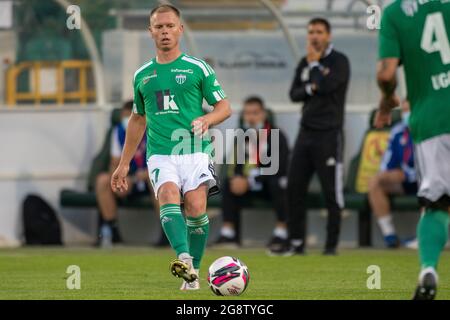 Dublin, Irlande. 22 juillet 2021. Ilja Antonov de Levadia lors de la deuxième partie de qualification de l'UEFA Europa Conference League, match de la 1re jambe entre le Dundalk FC et le FC Levadia Tallinn au stade de Tallaght à Dublin, Irlande, le 22 juillet 2021 (photo d'Andrew SURMA/SIPA USA). Credit: SIPA USA/Alay Live News Banque D'Images