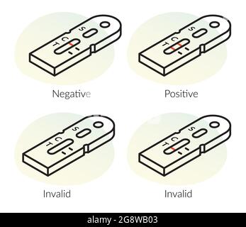 COVID-19 - débit latéral rapide régulier - kits d'essai à domicile - Illustration comme fichier eps 10. Illustration de Vecteur