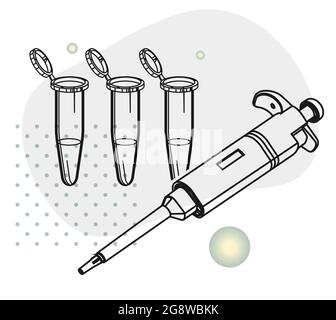 Tube PCR - Test Covid - icône en tant que fichier EPS 10 Illustration de Vecteur