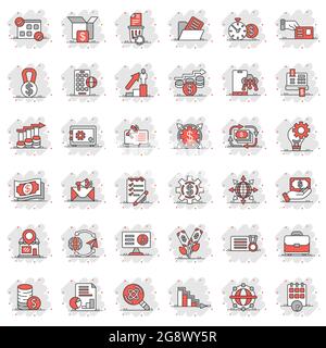 Icône professionnelle de style comique. Réaliser l'illustration vectorielle de dessin animé argent sur fond blanc isolé. Concept d'entreprise d'effet de destruction d'Internet multimédia. Illustration de Vecteur