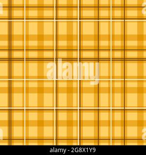Motif sans couture avec décoration écossais en forme de bûcheron. Jaune chaud orange beige brun Vichy imprimé écossais. Pour Thanksgiving design emballage papier décoration. Arrière-plan géométrique abstrait traditionnel Banque D'Images