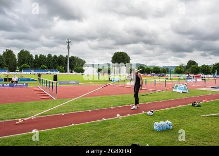 Renaud Lavillenie, voûte polaire lors de la rencontre Athlétisme 2021 de Sotteville-les-Rouen, circuit Pro athle 11 juillet 2021 au stade Jean Adret à Sotteville-les-Rouen, France - photo Ludovic Barbier / DPPI Banque D'Images