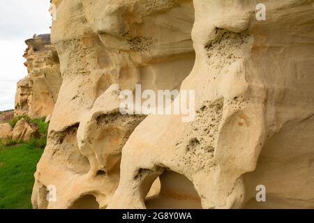 Buffalo Jump Cliff, parc national de Rosebud Battlefield, Montana Banque D'Images