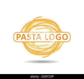 Restaurant italien de pâtes ou logo du bar Illustration de Vecteur