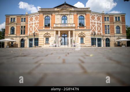 Bayreuth, Allemagne. 23 juillet 2021. Le Bayreuth Festival Hall. Le festival de Bayreuth commence le 25.07.2021. Credit: Daniel Karmann/dpa/Alay Live News Banque D'Images