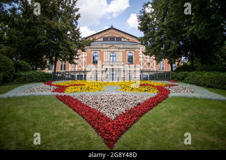 Bayreuth, Allemagne. 23 juillet 2021. Le Bayreuth Festival Hall. Le festival de Bayreuth commence le 25.07.2021. Credit: Daniel Karmann/dpa/Alay Live News Banque D'Images