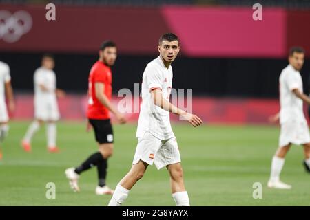 Sapporo, Japon. 22 juillet 2021. Pedri (ESP) football : Tokyo Jeux Olympiques 2020 football masculin 1er tour groupe C match entre l'Egypte 0-0 Espagne au Sapporo Dome à Sapporo, Japon . Crédit: Mutsu Kawamori/AFLO/Alay Live News Banque D'Images