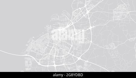 Carte urbaine vectorielle de Malmö, Suède, Europe Illustration de Vecteur