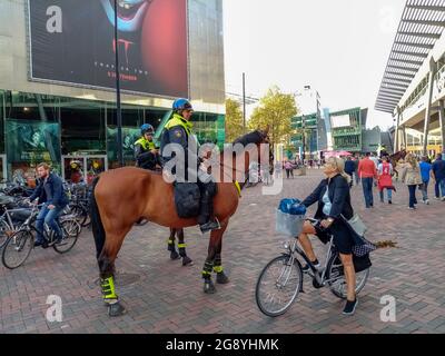 Police au travail à la gare de Bijlmer à Amsterdam, pays-Bas 2019 Banque D'Images