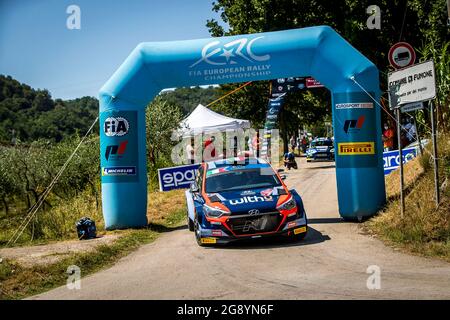 Rome, Italie. 23 juillet 2021. Lors du Rallye 2021 de la FIA ERC di Roma capitale, 3e tour du Championnat européen de rallye 2021 de la FIA, du 23 au 25 juillet 2021 à Roma, Italie - photo Grégory Lenormand / DPPI crédit: DPPI Media/Alay Live News Banque D'Images