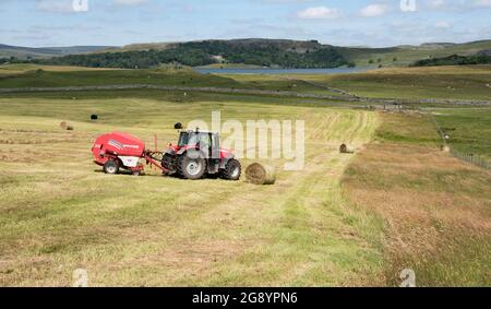 Fabrication de foin à Malhamdale Banque D'Images