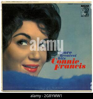 More Greatest Hits, Connie Francis - Vintage Vinyl Record Cover Banque D'Images