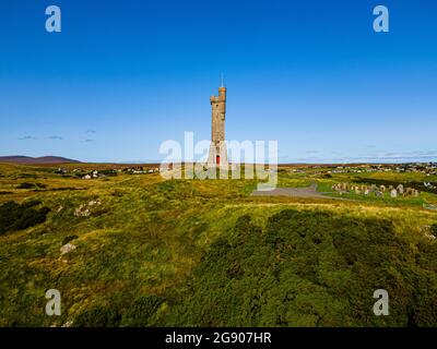 Royaume-Uni, Écosse, Stornoway, vue aérienne du mémorial de guerre de Lewis Banque D'Images