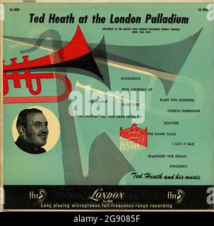 Ted Heath au London Palladium - Vintage Vintage Vinyl Record couverture Banque D'Images