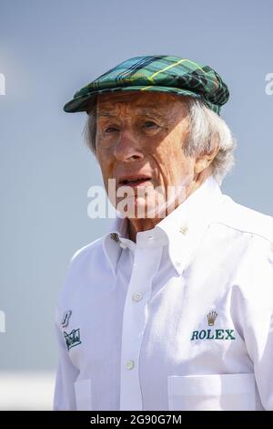 Jackie Stewart ancien pilote de F1, portrait lors du Grand Prix britannique Pirelli de Formule 1 2021, 10e manche du Championnat du monde de Formule 1 2021 de la FIA du 16 au 18 juillet 2021 sur le circuit Silverstone, à Silverstone, Royaume-Uni - photo Xavi Bonilla / DPPI Banque D'Images