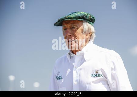 Jackie Stewart ancien pilote de F1, portrait lors du Grand Prix britannique Pirelli de Formule 1 2021, 10e manche du Championnat du monde de Formule 1 2021 de la FIA du 16 au 18 juillet 2021 sur le circuit Silverstone, à Silverstone, Royaume-Uni - photo Xavi Bonilla / DPPI Banque D'Images