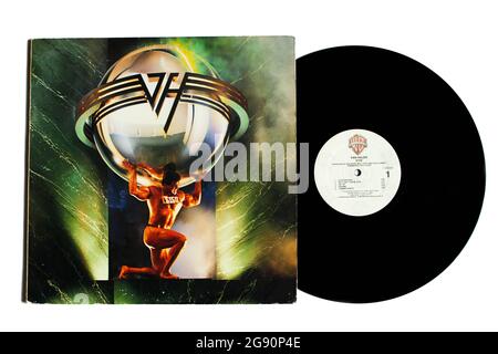 Hard Rock, Heavy Metal et glam Metal band, Van Halen album de musique sur vinyle disque LP. Intitulé : couverture de l'album 5150 Banque D'Images