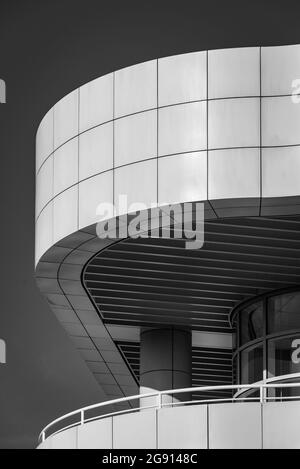 Détails architecturaux modernes au Getty Center, à Los Angeles, en Californie Banque D'Images