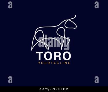 Design original du logo Toro OX et concept animal unique, peut être utilisé comme signe, icône d'application ou symbole, vecteur multicouche et facile à modifier, taille an Illustration de Vecteur