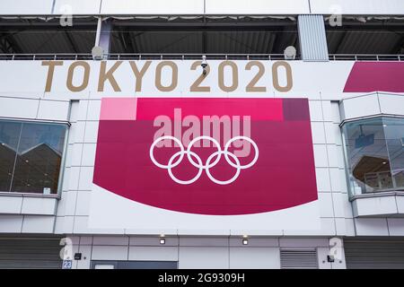 Shizuoka, Japon. 23 juillet 2021. Vue générale Cyclisme : Aperçu de la course automobile masculine pour les Jeux Olympiques de Tokyo 2020 au circuit international de Fuji à Shizuoka, Japon . Credit: Shuraro Mochizuki/AFLO SPORT/Alamy Live News Banque D'Images