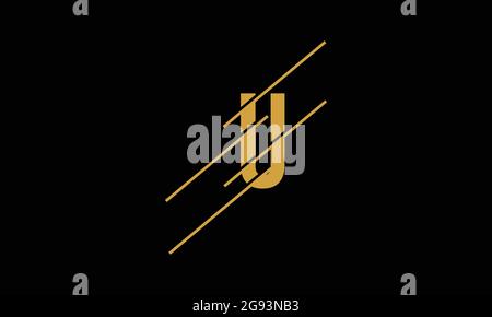 Logo de la technologie lettre U avec lignes diagonales pour un concept de technologie rapide dans un design plat minimaliste Illustration de Vecteur