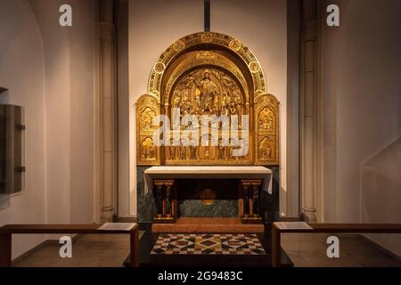 Autel sacré de coeur dans l'église abbatiale de l'abbaye bénédictine de Gerleve à Billerbeck, région de Muensterland, Rhénanie-du-Nord-Westphalie, Allemagne. Herz-Jes Banque D'Images