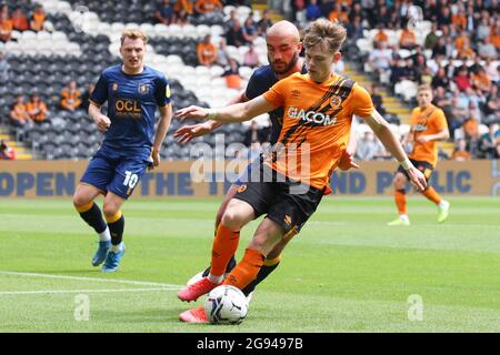 Hull, Royaume-Uni. 24 juillet 2021. Hull City Keane Lewis-Potter pendant le match en, le 7/24/2021. (Photo de David Greaves/News Images/Sipa USA) crédit: SIPA USA/Alay Live News crédit: SIPA USA/Alay Live News Banque D'Images