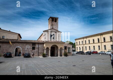foligno,italie juillet 03 2021:Église de foligno de Santa Maria infraportas dans le centre-ville Banque D'Images