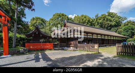 Sanctuaire Kamigamo Jinja, Shinto classé au patrimoine mondial de Kyoto, Japon Banque D'Images