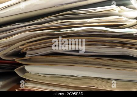 pile de papier recyclé, Banque D'Images