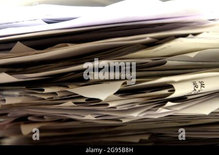 pile de papier recyclé, Banque D'Images