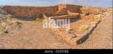 Anciennes ruines Anasazi au parc national d'Homolovi au nord de Winslow Arizona. Banque D'Images