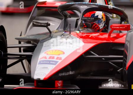 Circuit Excel, Docklands, Londres, Royaume-Uni. 24 juillet 2021. Formula E London E Prix; Sébastien Buemi de Suisse conduisant pour (23) Nissan E.Dams Race 1 event crédit: Action plus Sports/Alay Live News Banque D'Images