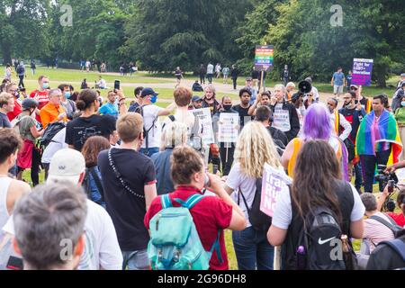 Manifestation de fierté de récupération, Londres, organisée par Peter Tatchell Banque D'Images