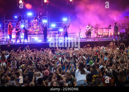 Southwold, Royaume-Uni. 24 juillet 2021. Rudimental se présentant le deuxième jour du festival Latitude à Henham Park, Southwold, Suffolk. Date de la photo: Samedi 24 juillet 2021. Le crédit photo devrait se lire: Matt Crossick/Empics/Alamy Live News Banque D'Images