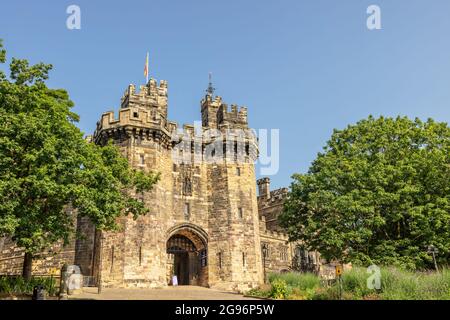 Le château Gatehouse de Lancaster anciennement HMP dans la ville de Lancaster, Royaume-Uni. Banque D'Images