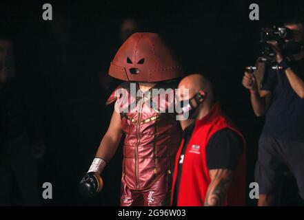 Joe Joyce se promène avant les championnats WBO International, WBC Silver et Commonwealth Heavyweight Title à la SSE Arena de Londres. Date de la photo: Samedi 24 juillet 2021. Banque D'Images