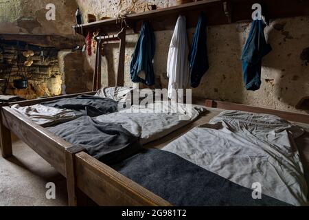 Quartiers des soldats au Castillo de San Marcos, Saint Augustine, Floride, États-Unis Banque D'Images