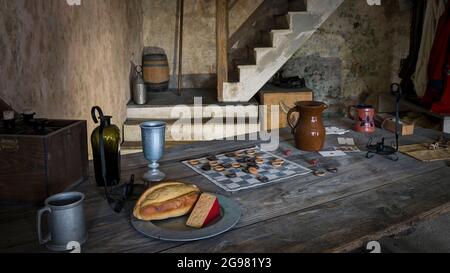 Quartiers des officiers à Castillo de San Marcos, Saint Augustine, Floride, États-Unis Banque D'Images