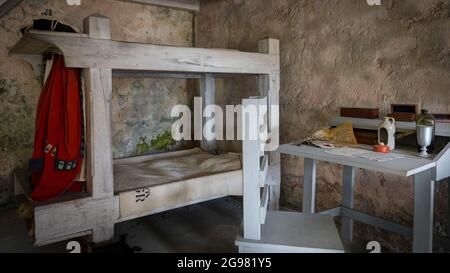 Quartiers des officiers à Castillo de San Marcos, Saint Augustine, Floride, États-Unis Banque D'Images