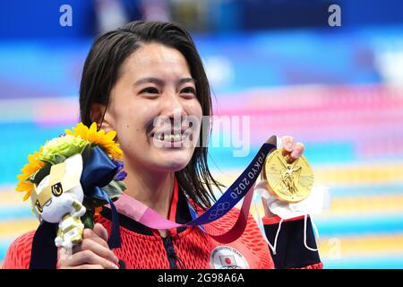 Yui Ohashi (JPN) médaille d'or pour femmes 400 mètres de médaillon individuel pendant les Jeux Olympiques le 25 juillet. 2021 au Centre aquatique de Tokyo à Tokyo, Japon photo par SCS/Soenar Chamid Banque D'Images