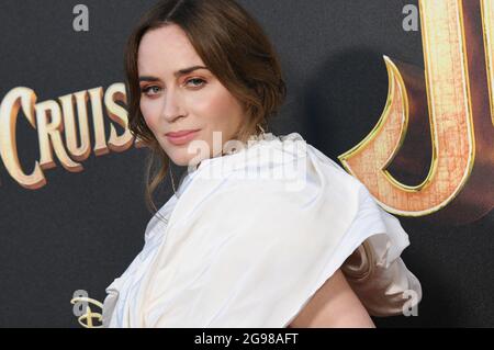 Los Angeles, États-Unis. 24 juillet 2021. Emily Blunt arrive à la première mondiale de la CROISIÈRE DANS LA JUNGLE de Disney, qui a eu lieu à Disneyland à Anaheim, en Californie, le mardi 24 juillet 2021. (Photo par Sthanlee B. Mirador/Sipa USA) crédit: SIPA USA/Alay Live News Banque D'Images