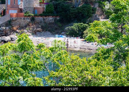 porto santo stefano, italie juillet 24 2021:vue d'une crique à Porto Santo Stefano Banque D'Images